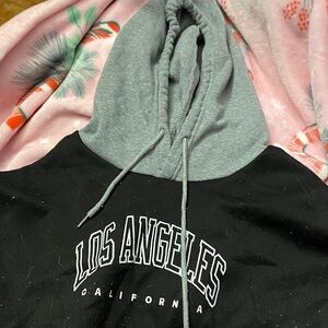 Gray and Black Los Angeles Hoodie
